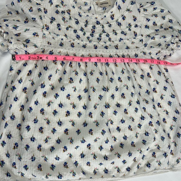 Zadig and Voltaire Floral Lace Peasant Prairie Top Sz XS - Picture 15 of 16